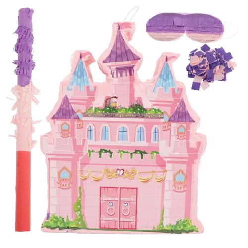 MUCKLILY 1 Satz Schloss Piñata für Kindergeburtstage Dekoration Befüllen mit Süßigkeiten Augenmaske und Konfetti Zubehör für Themenpartys und Hochzeiten MUCKLILY 1 Satz Schloss Piñata für Kindergeburtstage Dekoration Befüllen mit Süßigkeiten Augenmaske und Konfetti Zubehör für Themenpartys und Hochzeiten von MUCKLILY