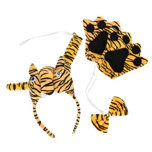 MUCKLILY 1 Satz tierisches Stirnband Tiger-Stirnband Tierkostüm für Erwachsene Cartoon-Tiger-Kostüm Tiger Ohrstirnband Tiger-Cosplay-Zubehör Tiger-Kostüm-Kit Stoff MUCKLILY 1 Satz tierisches Stirnband Tiger-Stirnband Tierkostüm für Erwachsene Cartoon-Tiger-Kostüm Tiger Ohrstirnband Tiger-Cosplay-Zubehör Tiger-Kostüm-Kit Stoff von MUCKLILY