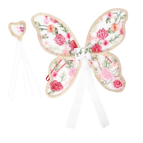 MUCKLILY 1 Set Mädchen Schmetterlingsflügel Fee Kostüm Zubehör Kind Engelsflügel Mit Herzstab Zum Anziehen Halloween Party Bühnenauftritt Prinzessin Rollenspiel MUCKLILY 1 Set Mädchen Schmetterlingsflügel Fee Kostüm Zubehör Kind Engelsflügel Mit Herzstab Zum Anziehen Halloween Party Bühnenauftritt Prinzessin Rollenspiel von MUCKLILY
