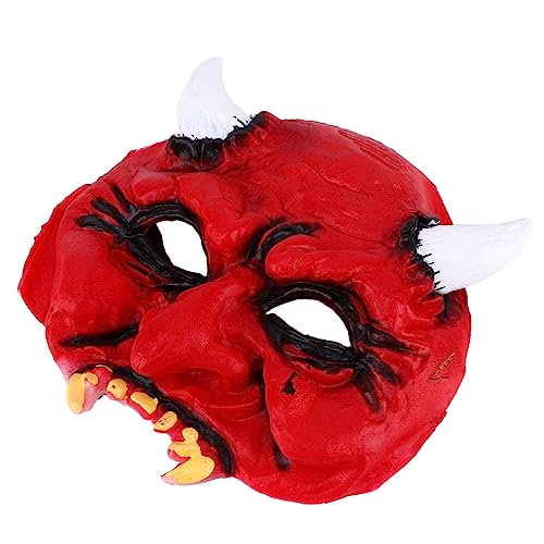 MUCKLILY 1 Stk Halloween-Latex-Maske gruselige Maske schrecklich Maskerade-Maske japanisches Dekor kleidung Halloween-Masken rote Geistermasken Abschlussball bilden Vinyl von MUCKLILY