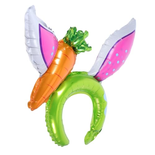 MUCKLILY 10 Stück Aufblasbare Hasenohren Kopfbedeckungen Kostüm Stil Hasenohren Stirnband Hasenohren Dekoration Hasen Stirnband Hasenohr Stirnband Haarband Stirnbänder Tierballon von MUCKLILY