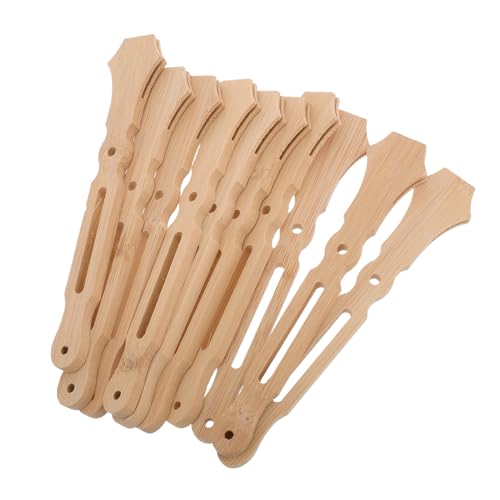 MUCKLILY 10 Stück Fächergriff Aus Bambus Handheld -fan Fan-handwerk Diy Handgemachter Fächer Diy-fans Zum Basteln Fächergriff-handwerk Diy -fan -handwerk Handwerk Beige von MUCKLILY