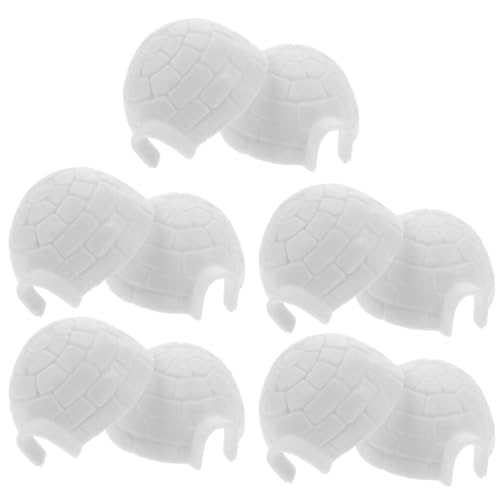 MUCKLILY 10 Stück Mini-Iglu-Spielzeug Miniatur-Iglu-Figur Realistisches Eishaus Arktische Figuren Spielzeugmodelle Iglu-Statuen Für Puppenhaus-Mikrolandschaftsdekoration von MUCKLILY