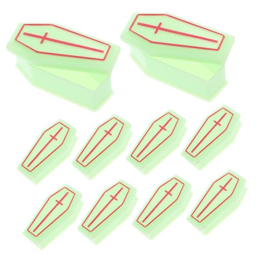 MUCKLILY 10 Stück Miniatur Sargbox Leer Sargdekorationen Kleiner Sarg Mini Sarg Gefälschter Sarg Mini Figur Sargmodell Streich Requisiten Sarg Requisite Hellgrüner Kunststoff MUCKLILY 10 Stück Miniatur Sargbox Leer Sargdekorationen Kleiner Sarg Mini Sarg Gefälschter Sarg Mini Figur Sargmodell Streich Requisiten Sarg Requisite Hellgrüner Kunststoff von MUCKLILY