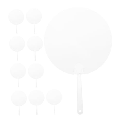 MUCKLILY 10 Stück Runde Transparente Handfächer zum Bemalen Tragbare DIY Fächer aus Leichter Sommerkühlung Vielseitig für Tanz Dekoration und Bastelprojekte MUCKLILY 10 Stück Runde Transparente Handfächer zum Bemalen Tragbare DIY Fächer aus Leichter Sommerkühlung Vielseitig für Tanz Dekoration und Bastelprojekte von MUCKLILY