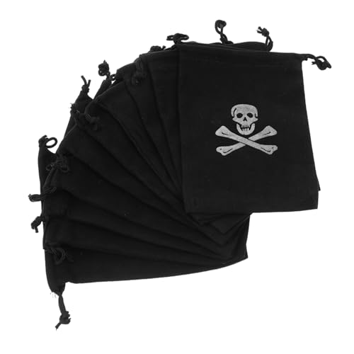 MUCKLILY 10Stücke Piratenbeutel mit Kordelzug Halloween Aufbewahrungstasche für Süßigkeiten Schmuck und Partyzubehör für Schulpartys und Kinderfeiern Wiederverwendbar MUCKLILY 10Stücke Piratenbeutel mit Kordelzug Halloween Aufbewahrungstasche für Süßigkeiten Schmuck und Partyzubehör für Schulpartys und Kinderfeiern Wiederverwendbar von MUCKLILY