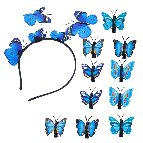 MUCKLILY 11 Stück Schmetterlinge Haarreif und Haarklammer Teiliges Dekorationsset für Besondere Anlässe Leicht und Bequem für Hochzeiten und Partys MUCKLILY 11 Stück Schmetterlinge Haarreif und Haarklammer Teiliges Dekorationsset für Besondere Anlässe Leicht und Bequem für Hochzeiten und Partys von MUCKLILY