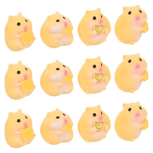 MUCKLILY 12 Stück Teiliges Mini Hamsterfiguren Resinstatuen für DIY Miniaturgärten Geburtstagskuchendekorationen und Kleine Tiergeschenke für Kreative Dekorationen MUCKLILY 12 Stück Teiliges Mini Hamsterfiguren Resinstatuen für DIY Miniaturgärten Geburtstagskuchendekorationen und Kleine Tiergeschenke für Kreative Dekorationen von MUCKLILY