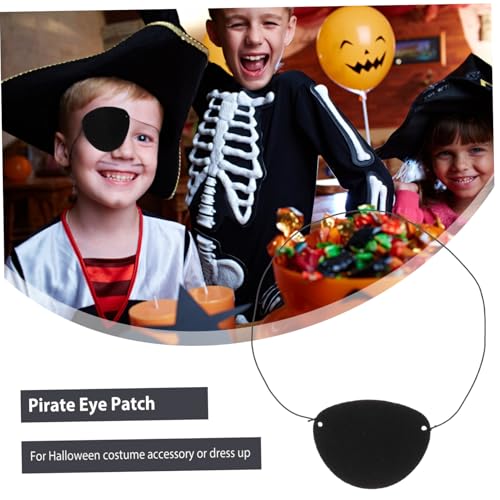 MUCKLILY 14 Stück Augenbinde Augenklappe für Erwachsene Stütze Halloween Abdeckung Partybedarf für Augenklappe für Männer für Erwachsene Schwarz von MUCKLILY