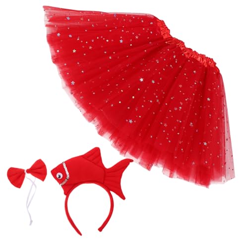 MUCKLILY 1Satz Goldfischkostüm für Tier Outfit mit Plüsch Stirnband und Rock für Halloween Partys und Rollenspiele Fördert Fantasie und Kreativität von MUCKLILY