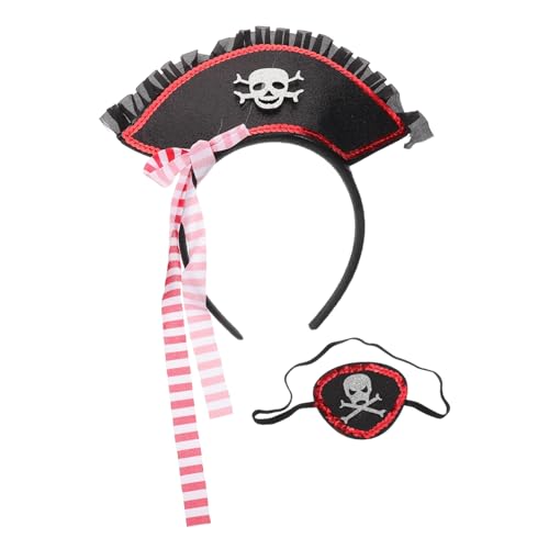 MUCKLILY 1Satz Halloween Piraten Cosplay mit Haarband und Augenmaske für Erwachsene Hochwertige Requisiten für Kostümpartys und Bühnenaufführungen für Piratenpartys MUCKLILY 1Satz Halloween Piraten Cosplay mit Haarband und Augenmaske für Erwachsene Hochwertige Requisiten für Kostümpartys und Bühnenaufführungen für Piratenpartys von MUCKLILY
