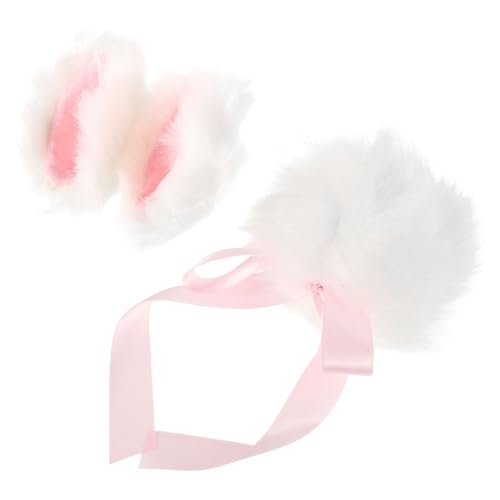 MUCKLILY 1Satz Katzenohren Haarclip Set mit Plüsch Cosplay Kostüm für Damen Karneval Halloween Partys Rollenspiele Weichem Hautfreundlichem Material Sicherer von MUCKLILY