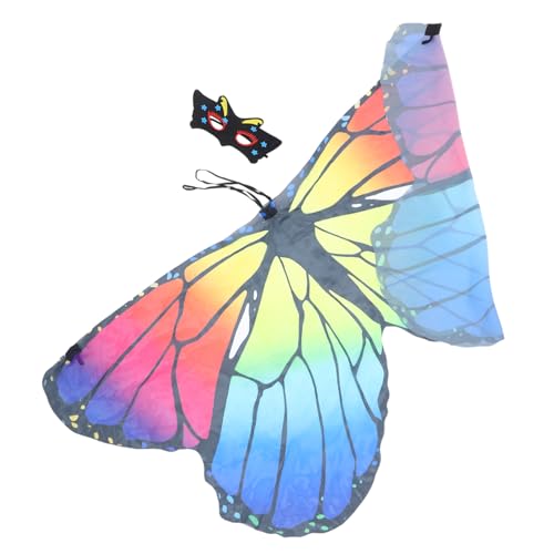 MUCKLILY 1Satz Kostüm für Fliegende Schmetterlingsflügel mit Umhang für Halloween Fasching Rollenspiele Partys Hochwertigem Material für Stimmungsvolle MUCKLILY 1Satz Kostüm für Fliegende Schmetterlingsflügel mit Umhang für Halloween Fasching Rollenspiele Partys Hochwertigem Material für Stimmungsvolle von MUCKLILY