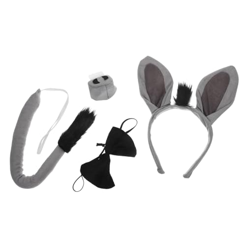 MUCKLILY 1Satz Kostümset Mit Eselsohren Fliege Für Kostümpartys Halloween Und Themenveranstaltungen Für Jungen MUCKLILY 1Satz Kostümset Mit Eselsohren Fliege Für Kostümpartys Halloween Und Themenveranstaltungen Für Jungen von MUCKLILY