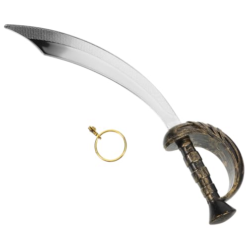 MUCKLILY 1Satz Piraten Cosplay Set Teiliges Kostüm Zubehör mit Ohrring Leichtes Kunststoffmaterial für Halloween Kindergeburtstag Piratenpartys Robuste Requisite für Spaß MUCKLILY 1Satz Piraten Cosplay Set Teiliges Kostüm Zubehör mit Ohrring Leichtes Kunststoffmaterial für Halloween Kindergeburtstag Piratenpartys Robuste Requisite für Spaß von MUCKLILY
