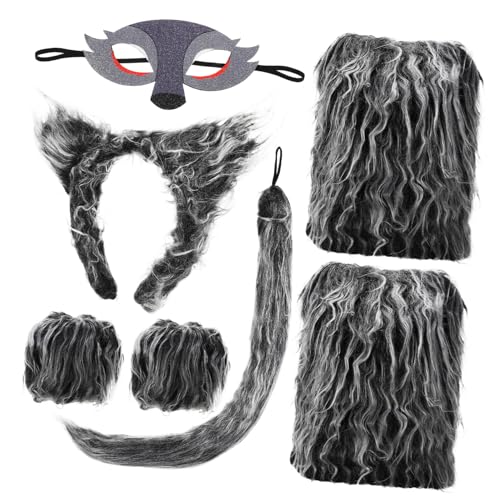 MUCKLILY 1Satz Wolf Kostüm für Wolf Tier Cosplay Requisiten für Halloween Partys Bequemes Plüschmaterial für Auftritte Veranstaltungen MUCKLILY 1Satz Wolf Kostüm für Wolf Tier Cosplay Requisiten für Halloween Partys Bequemes Plüschmaterial für Auftritte Veranstaltungen von MUCKLILY