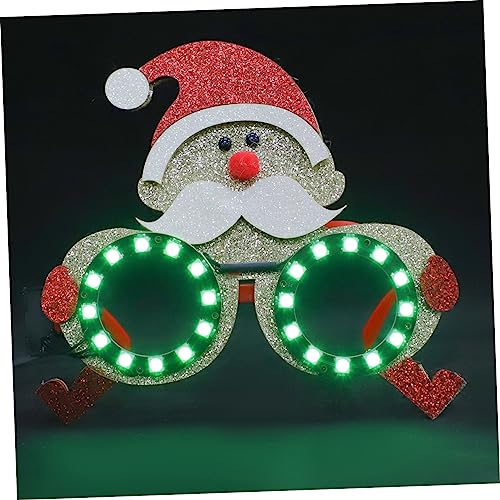 MUCKLILY 1Stk Augenlichter weihnachtsdeko leuchtbrillen leuchtende Party-Sonnenbrille Neuheit Weihnachtssonnenbrille geschenke Cosplay-Brille Weihnachts-Cartoon-Brille Weihnachtsbrille hohl von MUCKLILY