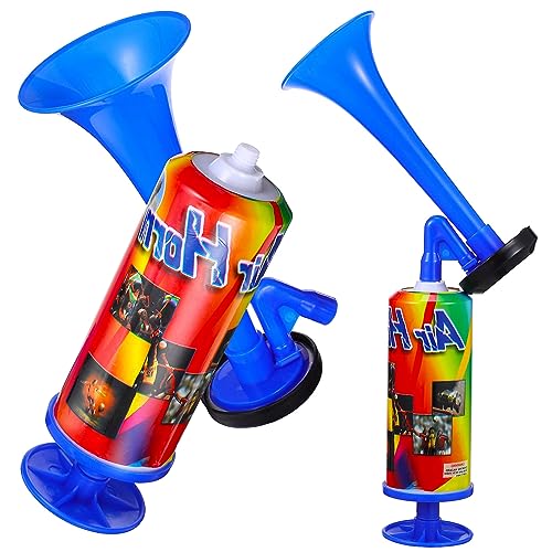 MUCKLILY 2 STK Cheer Horn 2 Blaue Griffe Handtrompete Handlufthorn Spielzeug Spieljubel-Requisiten Fußballspiele Lufthupe Hand drücken handhaben triff eine Entscheidung von MUCKLILY