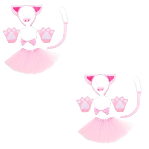 MUCKLILY 2 Sets Rosa Schweineohren Kopfschmuck Kostüme Requisiten Schwein Schweine Rock Erwachsene Schwein Stirnband Halloween Kostüm Und Ohren Schwein Kostüm Schweinchen Halloween Tutu MUCKLILY 2 Sets Rosa Schweineohren Kopfschmuck Kostüme Requisiten Schwein Schweine Rock Erwachsene Schwein Stirnband Halloween Kostüm Und Ohren Schwein Kostüm Schweinchen Halloween Tutu von MUCKLILY