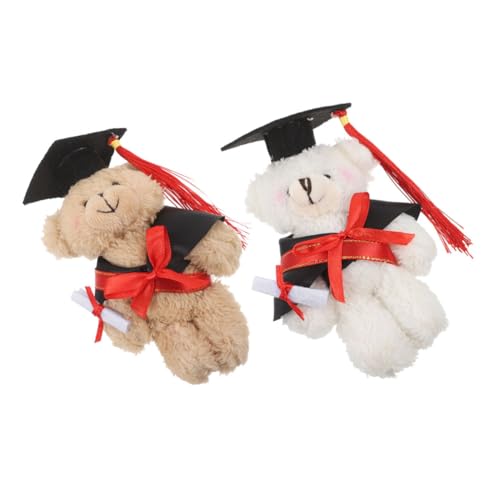 MUCKLILY 2 Stück Dr. Bärenpuppe Grad Absolvent Abschlussgeschenke Abschluss vorhanden Abschluss-Stoffbär-Plüschtier Plüschbärenspielzeug zum Geburtstag Mini-Abschlussbären PP Baumwolle MUCKLILY 2 Stück Dr. Bärenpuppe Grad Absolvent Abschlussgeschenke Abschluss vorhanden Abschluss-Stoffbär-Plüschtier Plüschbärenspielzeug zum Geburtstag Mini-Abschlussbären PP Baumwolle von MUCKLILY