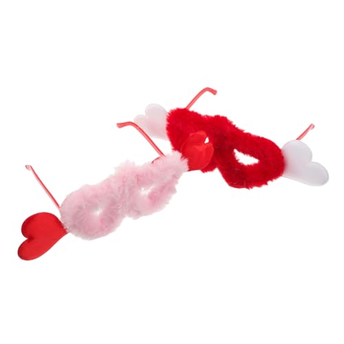 MUCKLILY 2 Stück Fuzzy Herz Sonnenbrillen Plüsch Samt Velvet Punk Brillen Party Eyewear Damen Mädchen Valentinstag Kostüm Accessoire Leicht Robust MUCKLILY 2 Stück Fuzzy Herz Sonnenbrillen Plüsch Samt Velvet Punk Brillen Party Eyewear Damen Mädchen Valentinstag Kostüm Accessoire Leicht Robust von MUCKLILY