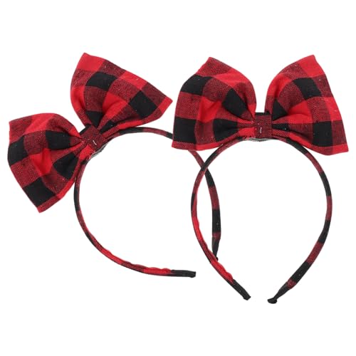 MUCKLILY 2 Stück Haarreifen Rote Große Stoff bowknot Haarbänder für Mädchen Party Kostüm Accessoires Süßes Haarschmuck Geschenk Geeignet für Fasching Weihnachten MUCKLILY 2 Stück Haarreifen Rote Große Stoff bowknot Haarbänder für Mädchen Party Kostüm Accessoires Süßes Haarschmuck Geschenk Geeignet für Fasching Weihnachten von MUCKLILY