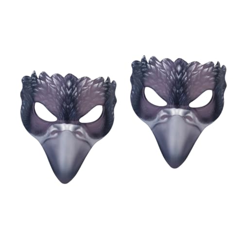 MUCKLILY 2 Stück Halbgesichts-maske mit Krähenmotiv Papiermaterial Atmungsaktiv Langlebig für Halloween Zoo-mottoparty Gruseliges Tierkostüm Partyzubehör MUCKLILY 2 Stück Halbgesichts-maske mit Krähenmotiv Papiermaterial Atmungsaktiv Langlebig für Halloween Zoo-mottoparty Gruseliges Tierkostüm Partyzubehör von MUCKLILY
