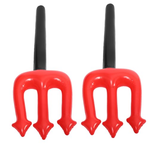 MUCKLILY 2 Stück Halloween Aufblasbare Teufelsgabel Kostüm Zubehör für Teufel Cosplay Requisiten Rote PVC für Halloween Partys und Bühnenaufführungen MUCKLILY 2 Stück Halloween Aufblasbare Teufelsgabel Kostüm Zubehör für Teufel Cosplay Requisiten Rote PVC für Halloween Partys und Bühnenaufführungen von MUCKLILY