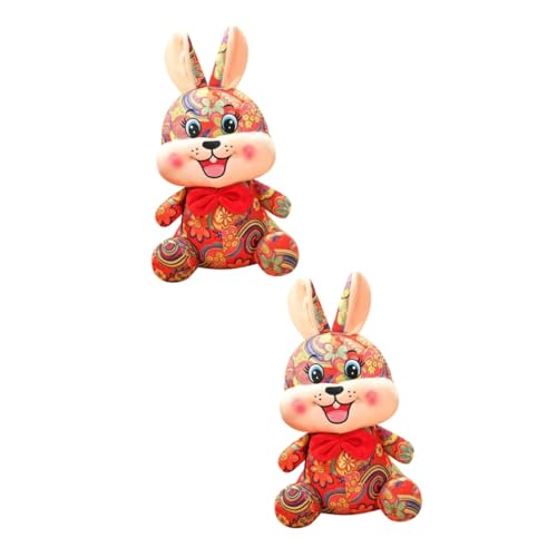 MUCKLILY 2 Stück Kuscheltier Hase Süßes Plüschtier Kaninchen für Neujahrsgeschenke für Lebensechte Hase Figur Geburtstags und Feiertagsfeiern MUCKLILY 2 Stück Kuscheltier Hase Süßes Plüschtier Kaninchen für Neujahrsgeschenke für Lebensechte Hase Figur Geburtstags und Feiertagsfeiern von MUCKLILY