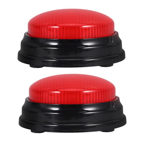 MUCKLILY 2 Stück Leuchtender Geräuschbutton Spaßmacher für Spiele Partys und Veranstaltungen mit Warnsound für Schulklassen Geburtstagsfeiern und Pranks Robustes Plastikdesign von MUCKLILY