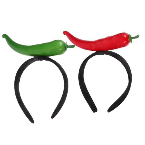 MUCKLILY 2 Stück Lustiges Haarreifen Pfeffer Stirnband für Weiches Komfortables Haarband mit Süßem Chili Design Dekoratives Partyaccessoire für Mädchen und Familienfeiern MUCKLILY 2 Stück Lustiges Haarreifen Pfeffer Stirnband für Weiches Komfortables Haarband mit Süßem Chili Design Dekoratives Partyaccessoire für Mädchen und Familienfeiern von MUCKLILY