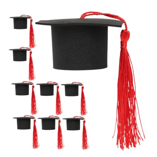 MUCKLILY 2 Stück Mini Abschlusskappen mit Quaste Dekoration für Abschlussfeiern Tortenaufsätze für Graduationskuchen und Kreative zur Feier Des Bestandenen Examens MUCKLILY 2 Stück Mini Abschlusskappen mit Quaste Dekoration für Abschlussfeiern Tortenaufsätze für Graduationskuchen und Kreative zur Feier Des Bestandenen Examens von MUCKLILY