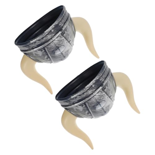 MUCKLILY 2 Stück Ox Horn Hat Leichtes Kunststoff-kostümcap mit Dekorativen Hörnern für Halloween Karneval Cosplay und Partys Komfortabel und Strapazierfähig für Erwachsene MUCKLILY 2 Stück Ox Horn Hat Leichtes Kunststoff-kostümcap mit Dekorativen Hörnern für Halloween Karneval Cosplay und Partys Komfortabel und Strapazierfähig für Erwachsene von MUCKLILY
