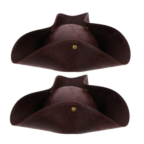 MUCKLILY 2 Stück Piratenhut Tricorn Stil Auffällig Angenehm für Halloween Karneval und Kostümparty Erwachsene und Vielseitiger Piraten Kopfschmuck MUCKLILY 2 Stück Piratenhut Tricorn Stil Auffällig Angenehm für Halloween Karneval und Kostümparty Erwachsene und Vielseitiger Piraten Kopfschmuck von MUCKLILY