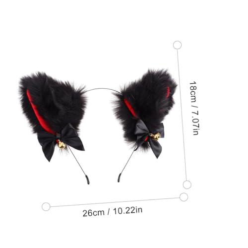 MUCKLILY 2 Stück Plüsch Katzenohren Haarreif Weiches Damen Party Haarband mit Schleife und Glöckchen Stilvolle Leichte Kopfbedeckung für Frauen Bequemes Accessoire für Festliche Anlässe MUCKLILY 2 Stück Plüsch Katzenohren Haarreif Weiches Damen Party Haarband mit Schleife und Glöckchen Stilvolle Leichte Kopfbedeckung für Frauen Bequemes Accessoire für Festliche Anlässe von MUCKLILY