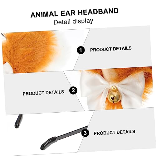 MUCKLILY 2 Stück Plüsch Katzenohren Stirnband Teilig Weiches Cosplay Haarband mit Glocke Tierohren Kopfschmuck für Halloween Fasching Karneval Party Kostüm Zubehör von MUCKLILY