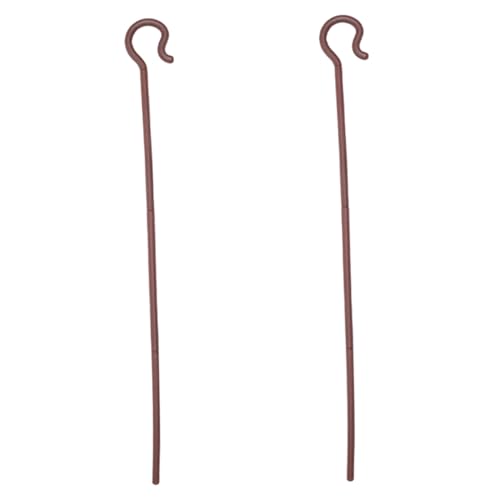 MUCKLILY 2 Stück Prom Performance Requisiten Steampunk-Stock Schäferkostüm Kostüm Gehstock Spazierstöcke Stabstock Halloween-Partystock Tanzrohrkrücke Plastik Brown von MUCKLILY