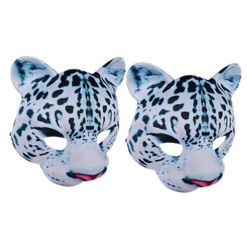 MUCKLILY 2 Stück Teiliges Leopard Halbgesichts-eva-masken- Verstellbar Angenehm für Halloween Karneval Maskerade Cosplay und Party Stilvolle Tierdesign-masken für Erwachsene MUCKLILY 2 Stück Teiliges Leopard Halbgesichts-eva-masken- Verstellbar Angenehm für Halloween Karneval Maskerade Cosplay und Party Stilvolle Tierdesign-masken für Erwachsene von MUCKLILY