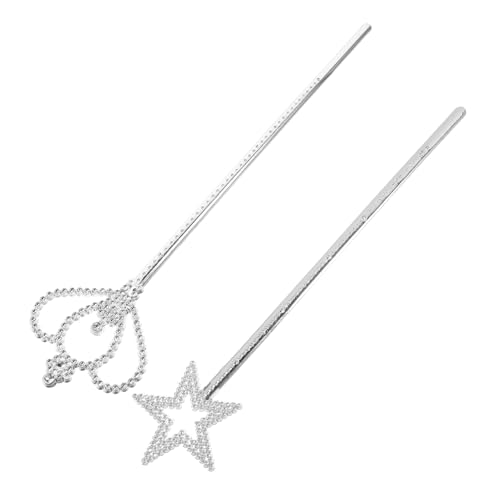 MUCKLILY 2 Versilberte Sternstäbe Feen Partygeschenke Prinzessinnen Zauberstab Für Kleine Mädchen Metallische Stern Leuchtstäbe Große Mengen Feenstäbe Prinzessinnen Anziehzubehör MUCKLILY 2 Versilberte Sternstäbe Feen Partygeschenke Prinzessinnen Zauberstab Für Kleine Mädchen Metallische Stern Leuchtstäbe Große Mengen Feenstäbe Prinzessinnen Anziehzubehör von MUCKLILY