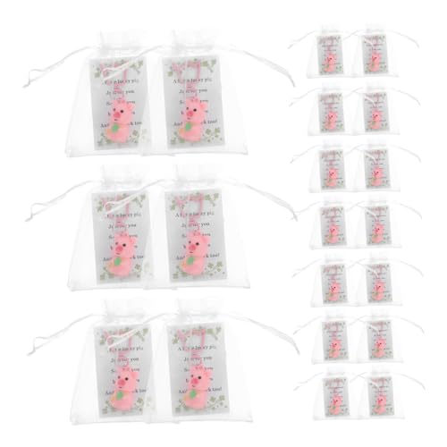 MUCKLILY 20 Pcs Tiny Keychain Mit Vier Blatt- Und Glücklichen Anhänger -handtaschen -charme Und St. Patrick's Day -schlüsselanhagen von MUCKLILY