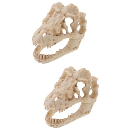 MUCKLILY 2St Reptilien-Dinosaurier-Schädelmodell aus Harz Halloween-Schädelskelett Käfig bücherregal dekoration buchregal dekoration Dinosaurier-Schädel-Modell Dinosaurier-Schädel-Statue MUCKLILY 2St Reptilien-Dinosaurier-Schädelmodell aus Harz Halloween-Schädelskelett Käfig bücherregal dekoration buchregal dekoration Dinosaurier-Schädel-Modell Dinosaurier-Schädel-Statue von MUCKLILY