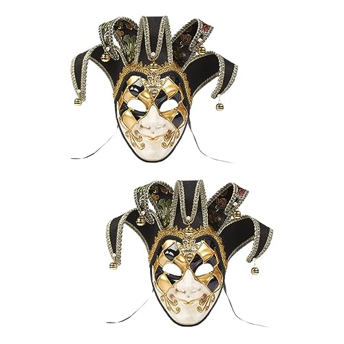 MUCKLILY 2St faschingsmasken masken fasching Halloween-Wanddekoration Halloween-Kostüme für Erwachsene italienisches kostüm Dekorationen Zubehör Damen Vollgesichtsmaske von MUCKLILY