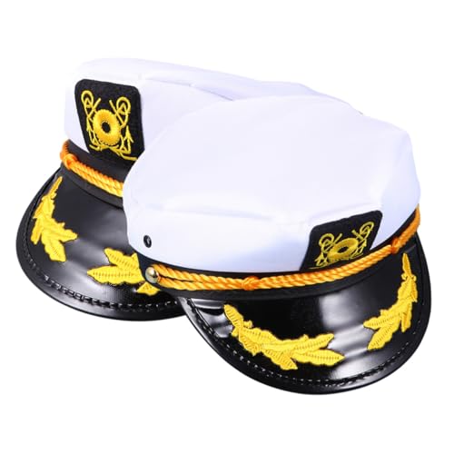 MUCKLILY 2Stücke Kapitänsmütze Dekorative Cosplay Matrosenhüte für Nautische Mottopartys Bootspartys Halloween Kostümpartys Atmungsaktiv Eleganter Hut für Männer MUCKLILY 2Stücke Kapitänsmütze Dekorative Cosplay Matrosenhüte für Nautische Mottopartys Bootspartys Halloween Kostümpartys Atmungsaktiv Eleganter Hut für Männer von MUCKLILY