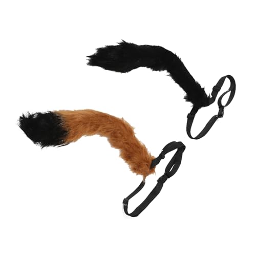 MUCKLILY 2Stücke Plüsch Tierschwanz Kostümzubehör für Cosplay Fuchs Katze Robustes Material für Partys und Bühnenauftritte MUCKLILY 2Stücke Plüsch Tierschwanz Kostümzubehör für Cosplay Fuchs Katze Robustes Material für Partys und Bühnenauftritte von MUCKLILY