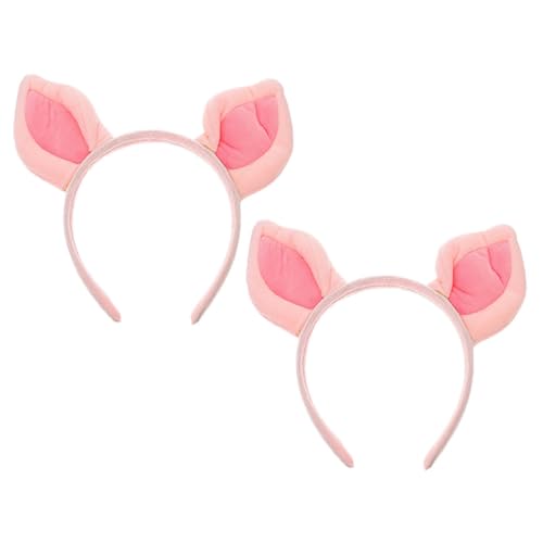 MUCKLILY 2Stücke Schweineohren Stirnband Cosplay Zubehör für Erwachsene Süßes Kopfschmuck für Kostüm und Mottopartys Langlebig und Farbenfroh für Fasching und Halloween von MUCKLILY