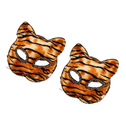 MUCKLILY 2pcs Halloween Dekorative Maske Halbgesichtsmasken Tiger Halbe Gesichtsmaske Tiermaske Cosplay Maske Masquerade Party Maske Kostüm Cosplay Maske Requisite MUCKLILY 2pcs Halloween Dekorative Maske Halbgesichtsmasken Tiger Halbe Gesichtsmaske Tiermaske Cosplay Maske Masquerade Party Maske Kostüm Cosplay Maske Requisite von MUCKLILY