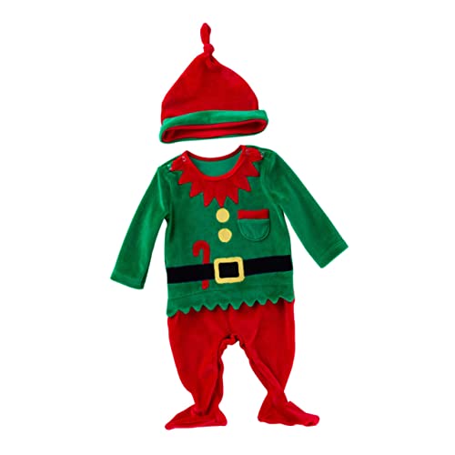 MUCKLILY 3 Sätze Baby-Weihnachtskleidung Schlafanzug für Kleinkinder Overall Weihnachtsmann-Kostüm Babykleidung Weihnachtsmann-Kleidung Weihnachtskostüm Weihnachten Strampelhöschen von MUCKLILY