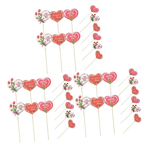 MUCKLILY 3 Sätze Dekorative Muttertag Kuchen Picks Herzliche Muttertag Cupcake Topper Für Desserts Feiern Mit Spießen Für Unvergessliche 48 Stück * 3 MUCKLILY 3 Sätze Dekorative Muttertag Kuchen Picks Herzliche Muttertag Cupcake Topper Für Desserts Feiern Mit Spießen Für Unvergessliche 48 Stück * 3 von MUCKLILY
