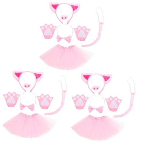 MUCKLILY 3 Sets Rosa Schweineohr Kopfschmuck Party Rosa Schwein Kostüm Erwachsene Mädchen Rock Charakter Und Ohren Halloween Kostüm Schweine Piggy Buzz Kostüme Schweineohren Stirnband MUCKLILY 3 Sets Rosa Schweineohr Kopfschmuck Party Rosa Schwein Kostüm Erwachsene Mädchen Rock Charakter Und Ohren Halloween Kostüm Schweine Piggy Buzz Kostüme Schweineohren Stirnband von MUCKLILY