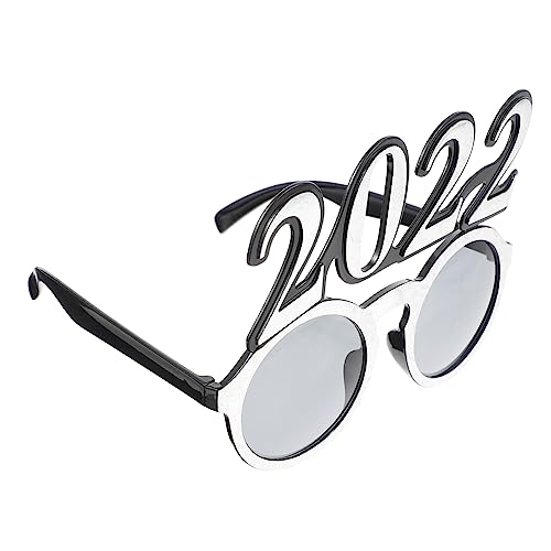 MUCKLILY 3 Stk 2022 Brille Halloween Weihnachtsdekoration Lustige Brille Partydekoration Für Das Neue Jahr Frohes Silvester Brille Leistungsrequisiten 2022 Neu Kind Gläser Neujahrsvorräte von MUCKLILY